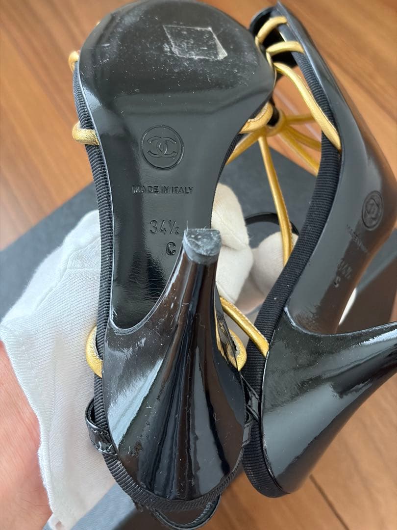 Chanel Logo Cage Heels - 34.5