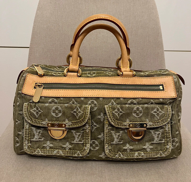 Louis Vuitton Denim Neo Speedy Khaki