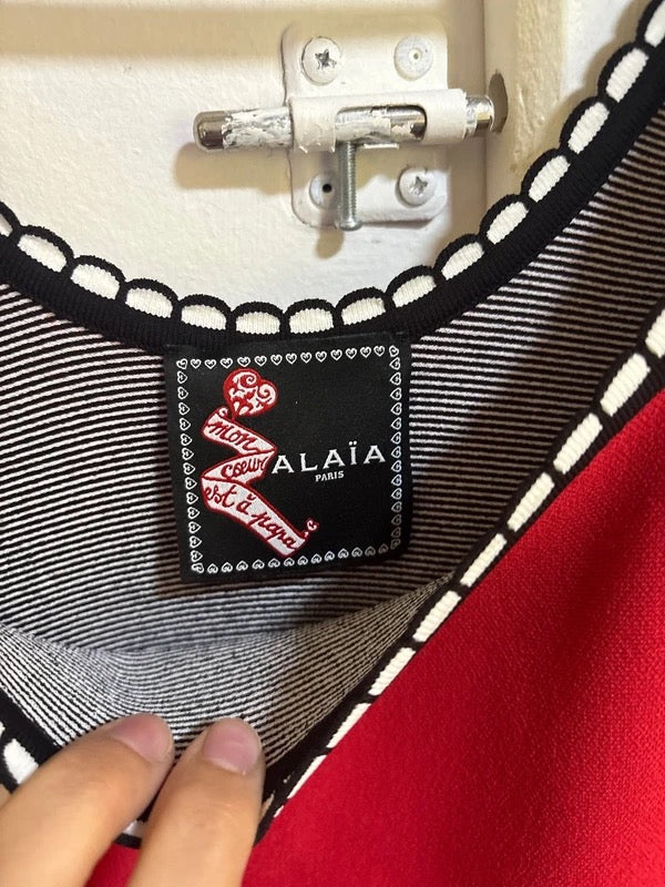 Alaia 1992 ‘Mon Coeur est a Papa’ Mini Dress (re-edition/modern version) - M