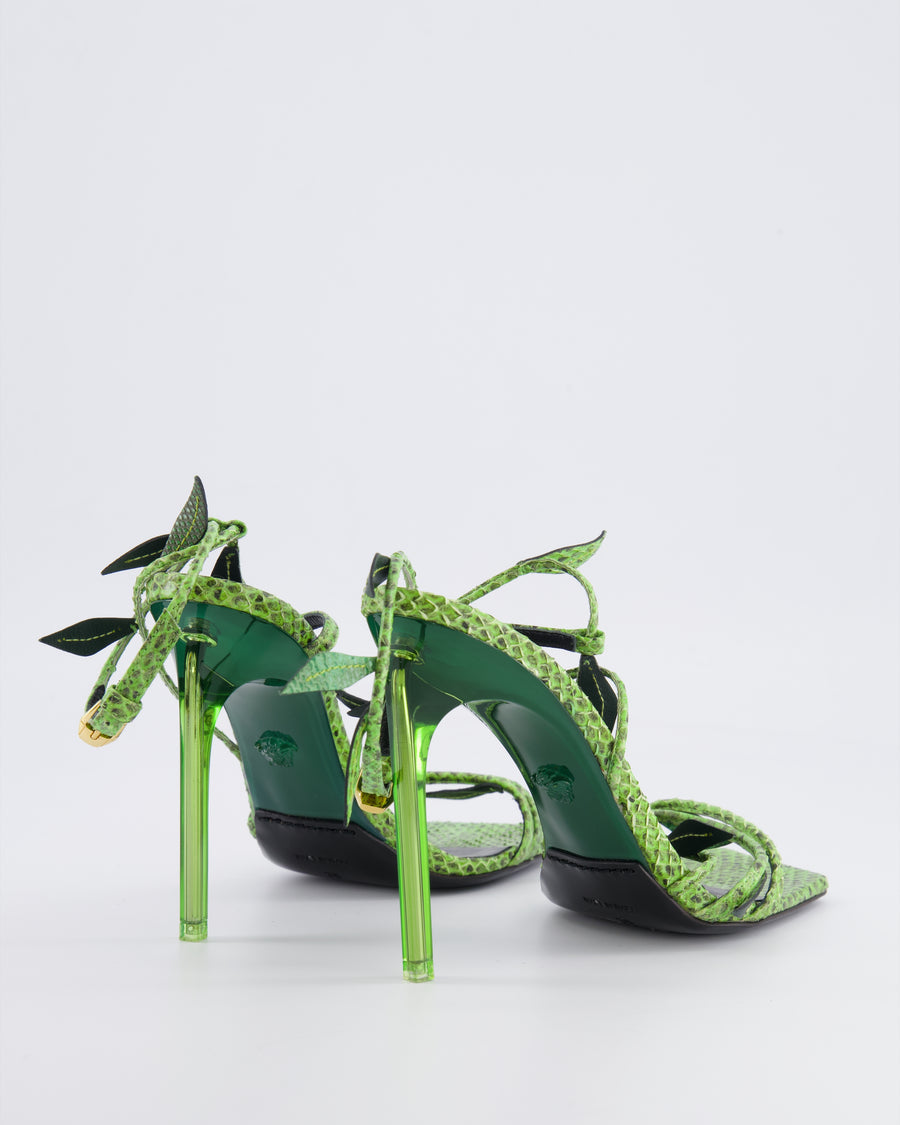Versace 2020 Python Leaf Heels - 36