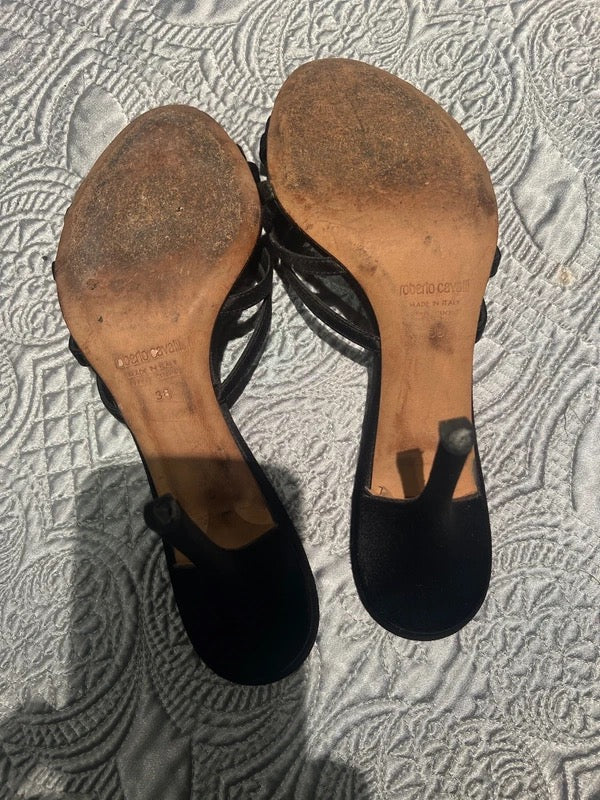 Roberto Cavalli Embellished Heels - 38