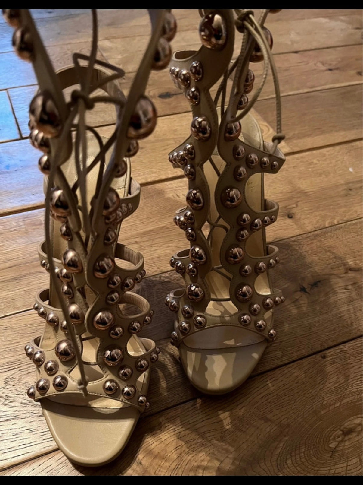 Christian Louboutin Amazoulo 100 Gladiator Heels Brand New - 38.5