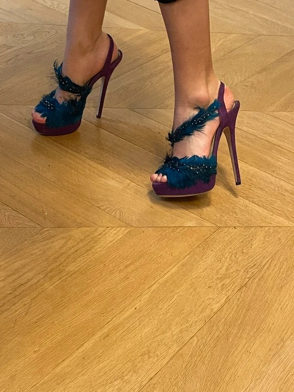 Jimmy Choo Feather Heels - 37