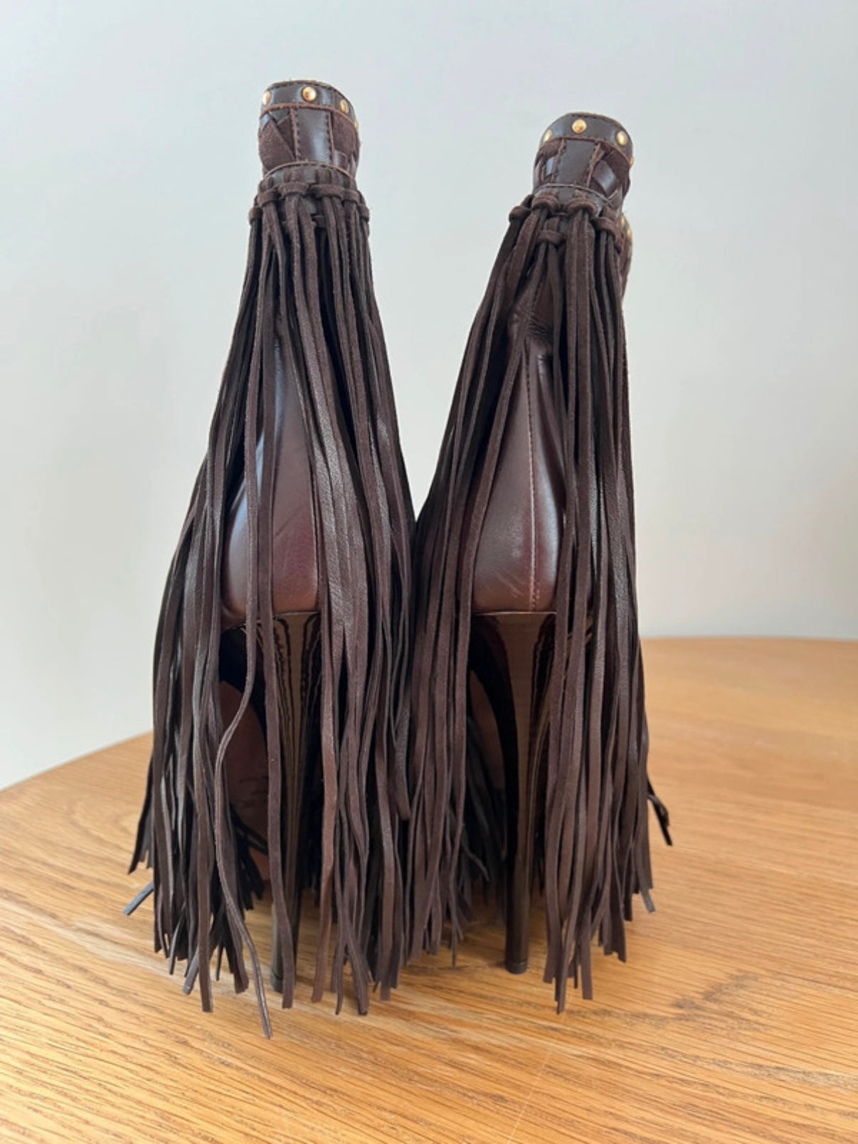 Jimmy Choo Suede Fringe Tassel Boots - 39