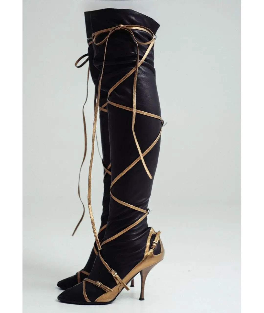 Giuseppe Zanotti Thigh High Lace Up Boots - 38