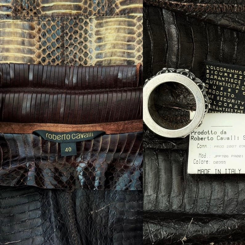 Roberto Cavalli 2007 Python Jacket - S/M