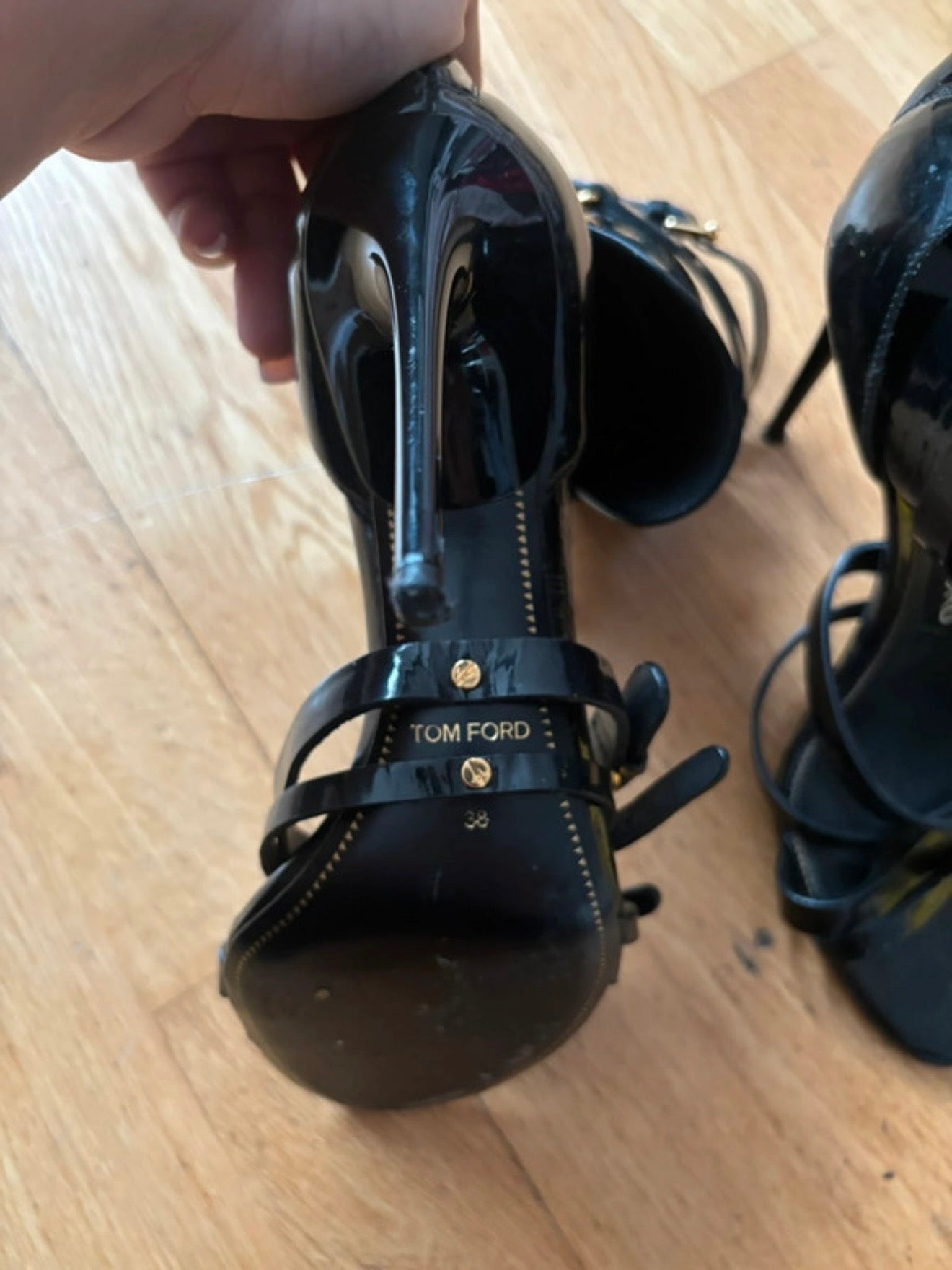 Tom Ford Gladiator Patent Leather Heels - 38