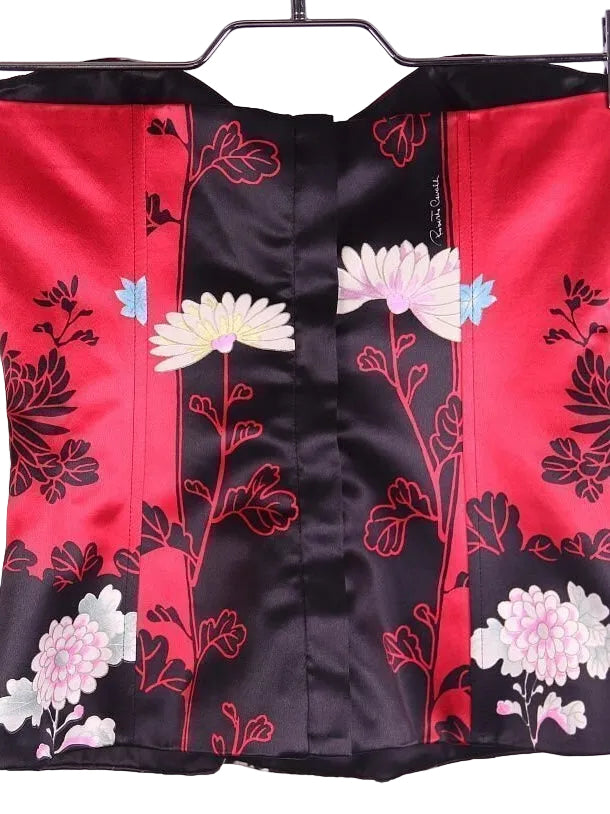 Roberto Cavalli 2008 Floral Silk Corset - M/L