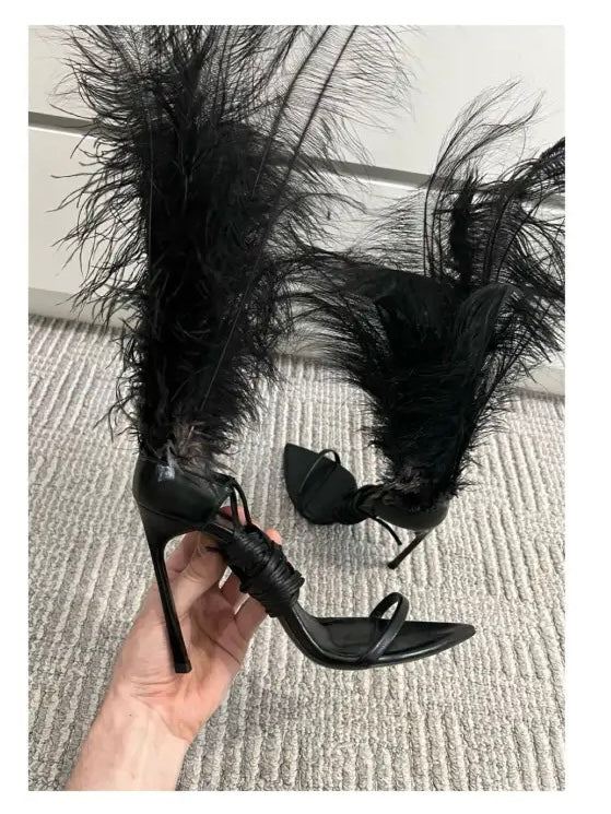 Saint Laurent Jamie Feather Heel - 37
