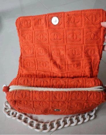 CHANEL 2002-2003 Terry Cloth Sport Line Flap shoulder bag