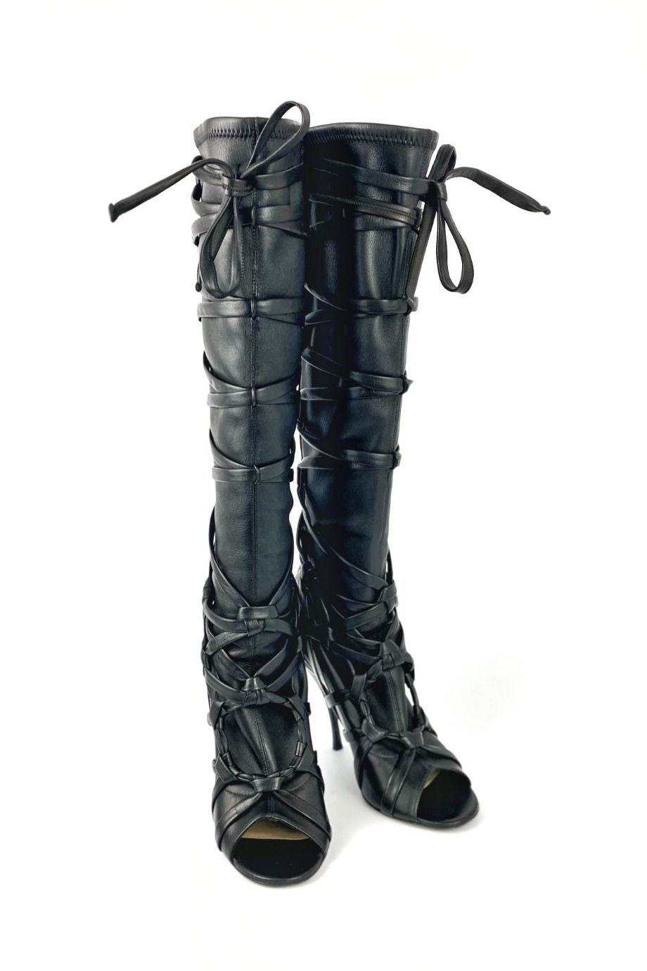 Jimmy Choo Anneli Gladiator Boots Black - 38.5