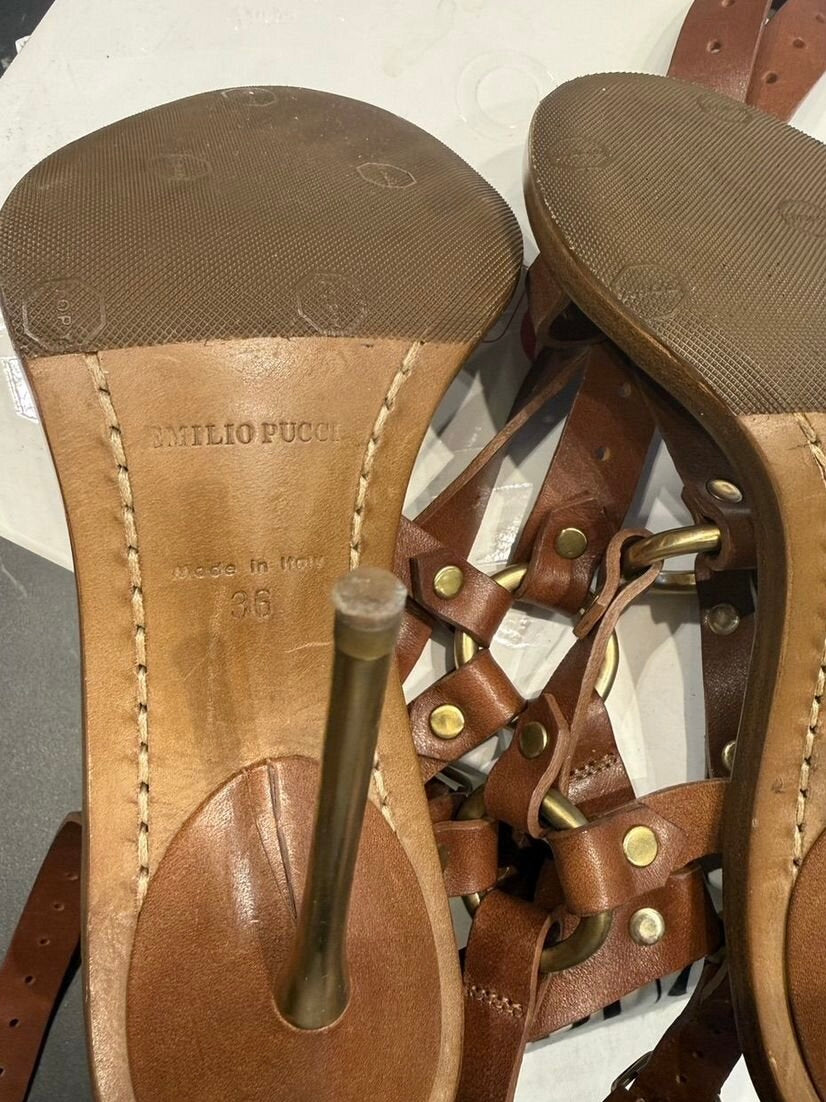Emilio Pucci Spring 2011 Gladiator Bondage Heels - 36