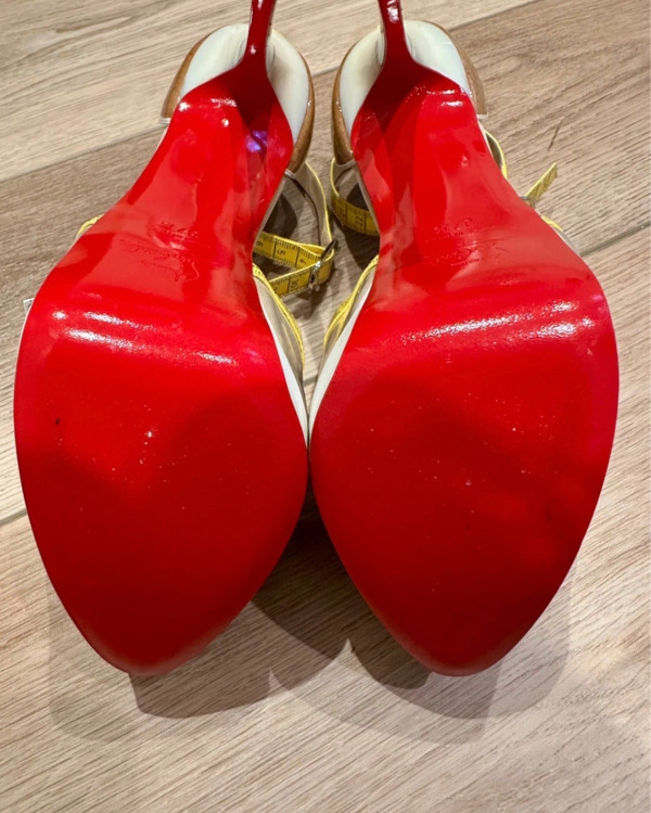 Christian Louboutin Measuring Tape Heels Limited Edition Collectors Item Brand New - 37.5
