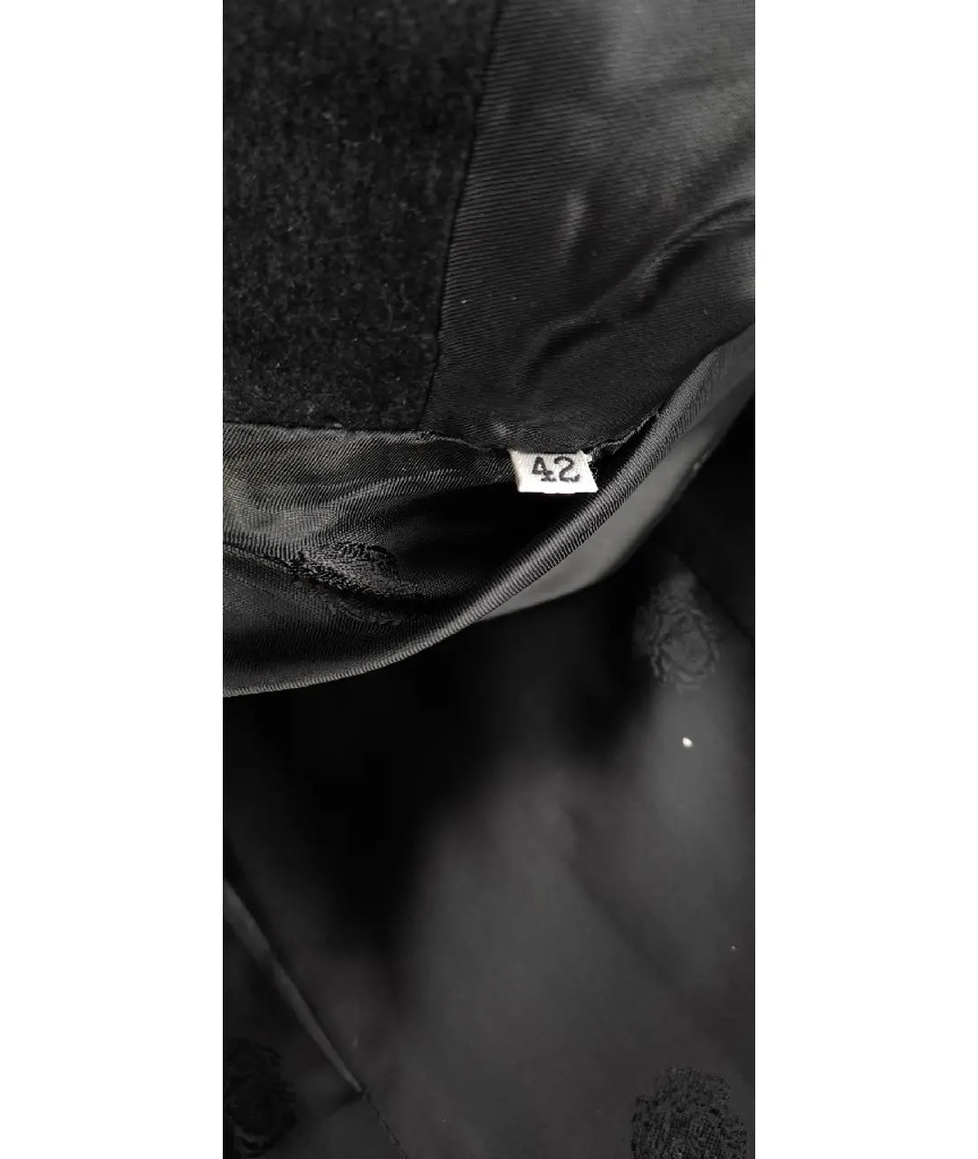 Versace 2003 Fox Embellished Cut Out Details Black Angora Coat - S/M