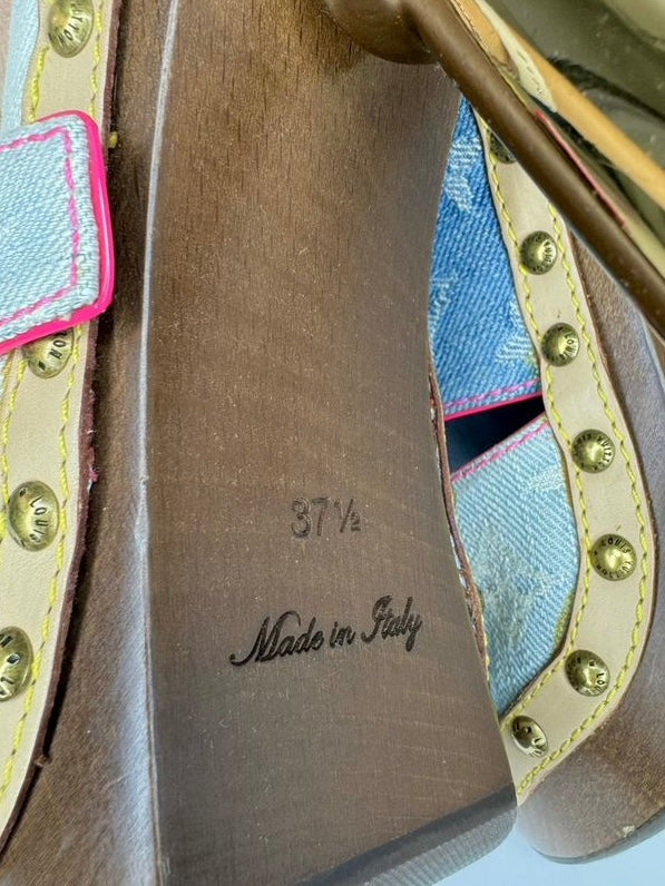 Louis Vuitton Denim Clog Heel - 37.5/38