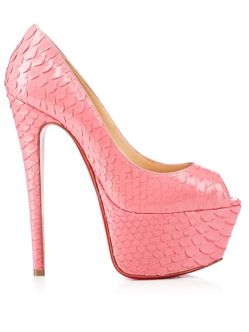 Christian Louboutin Python Pump Heels - 37
