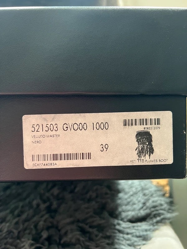 Saint Laurent Yeti Ostrich Feather Ankle Boot Brand New - 39