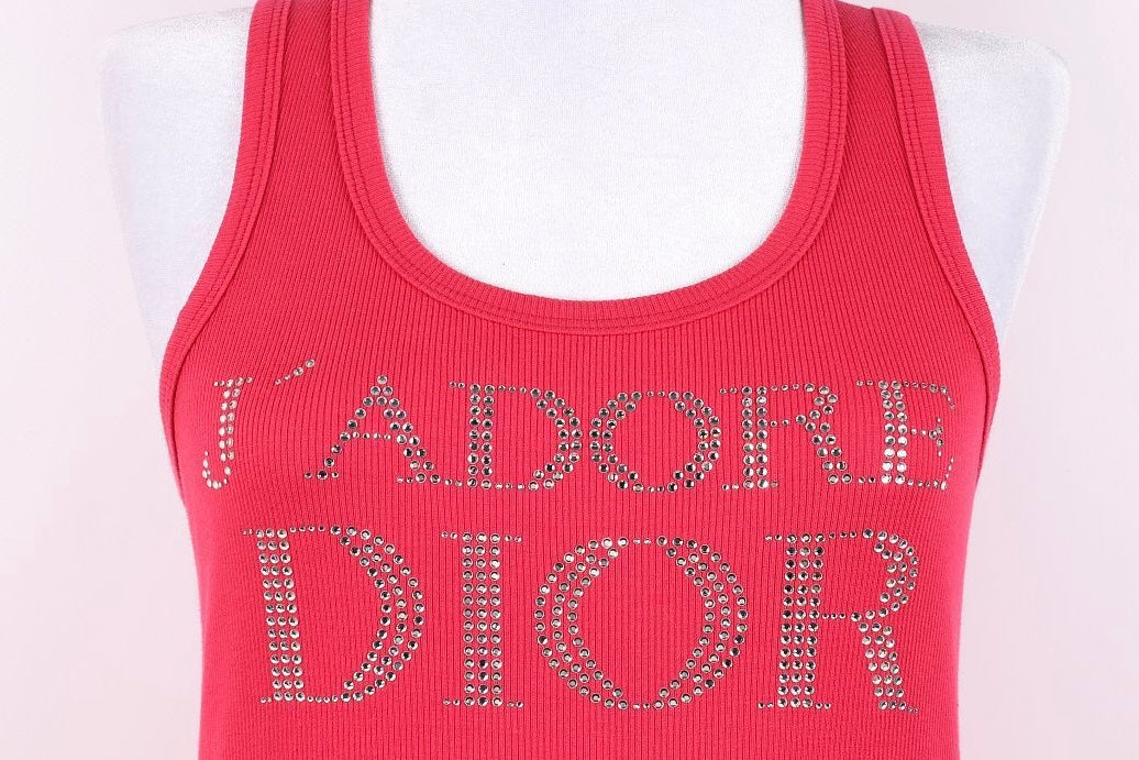 Jadore Dior Diamante Top Pink - S