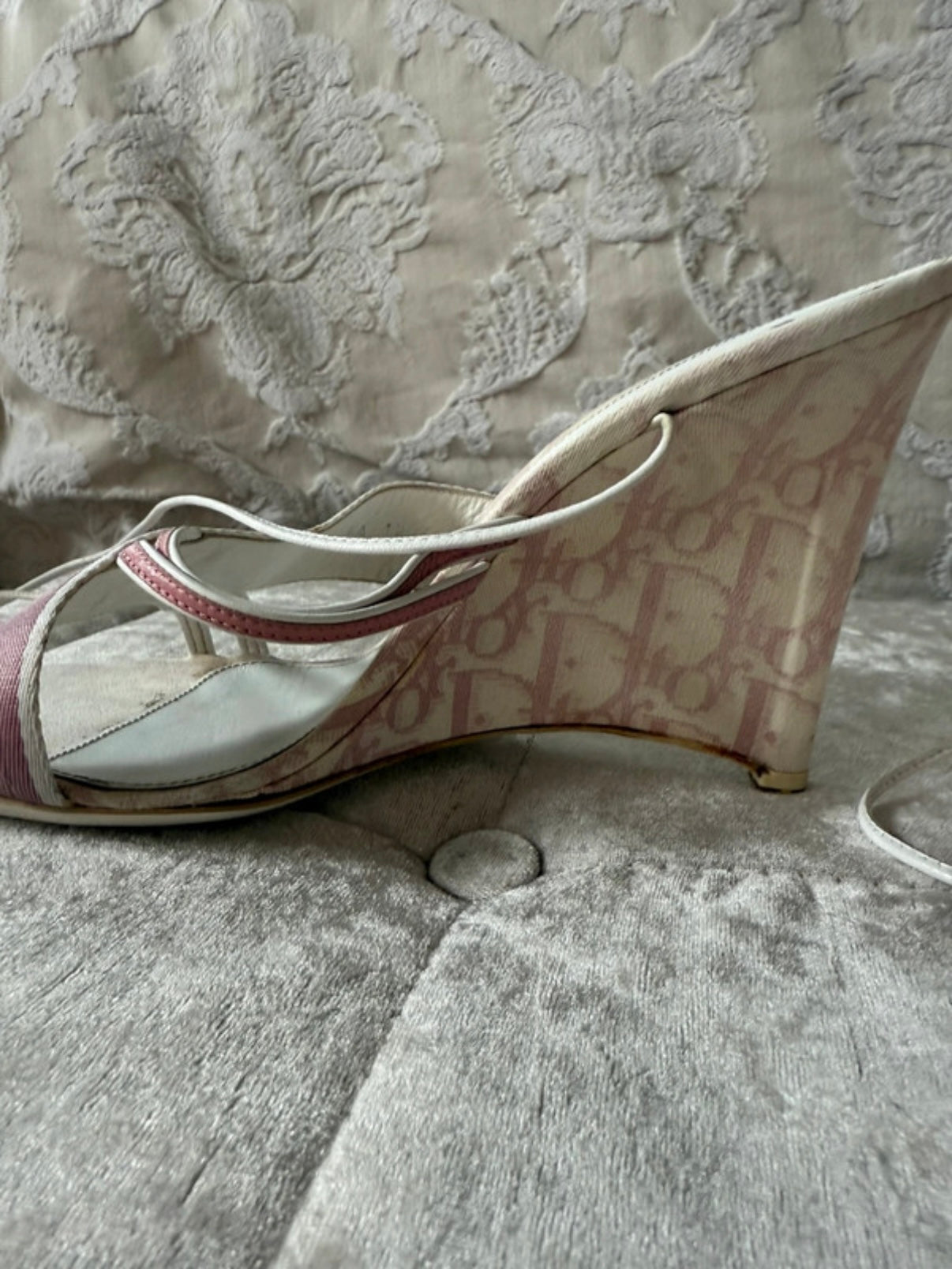 Dior Trotter Monogram Wedges - 40.5