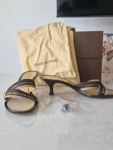 Louis Vuitton Logo Mules - 38.5