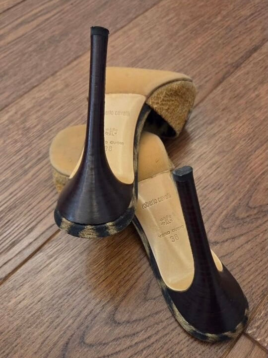 Roberto Cavalli Leopard Print Mules - 38