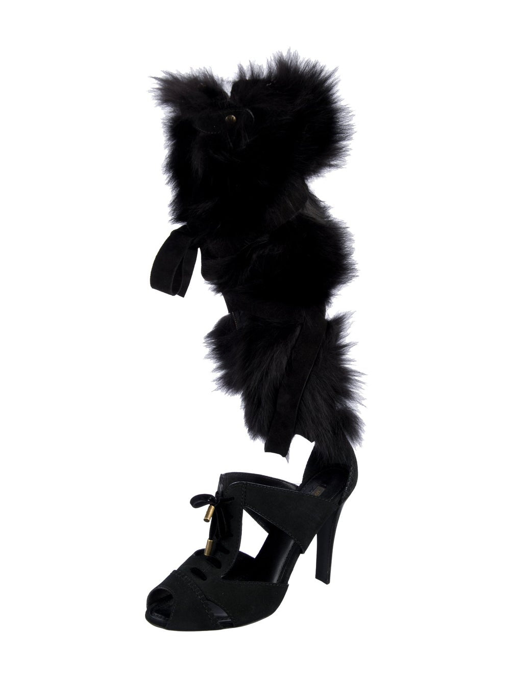 Louis Vuitton Mink Fur Open Toe Boot - 40