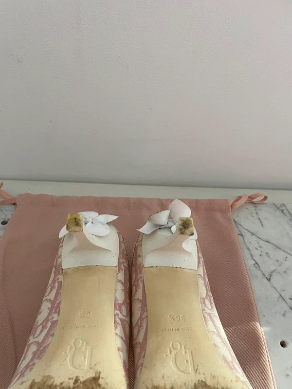 Dior Trotter Monogram Heels - 38