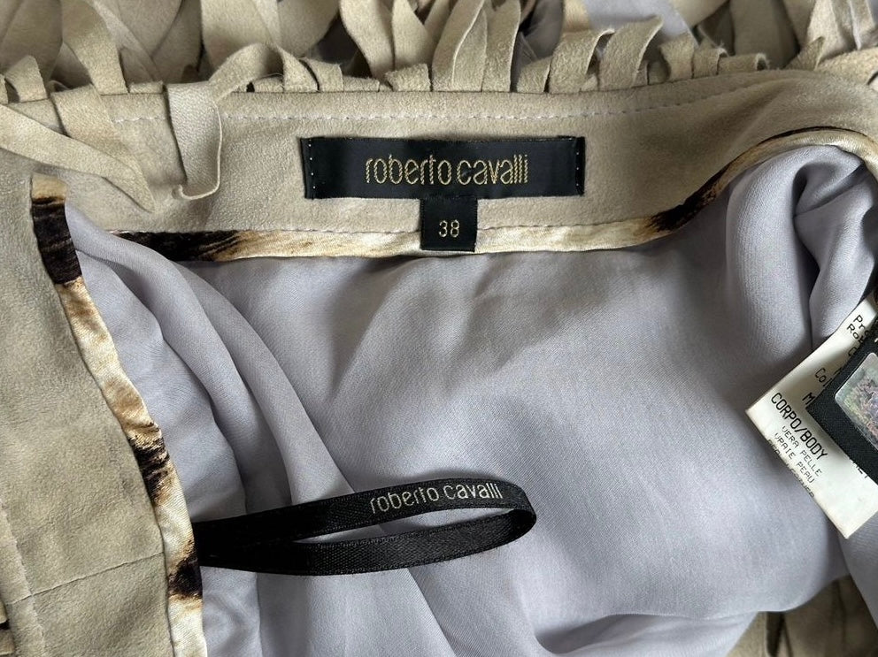 Roberto Cavalli 2007 Runway Feather Mini-skirt - S