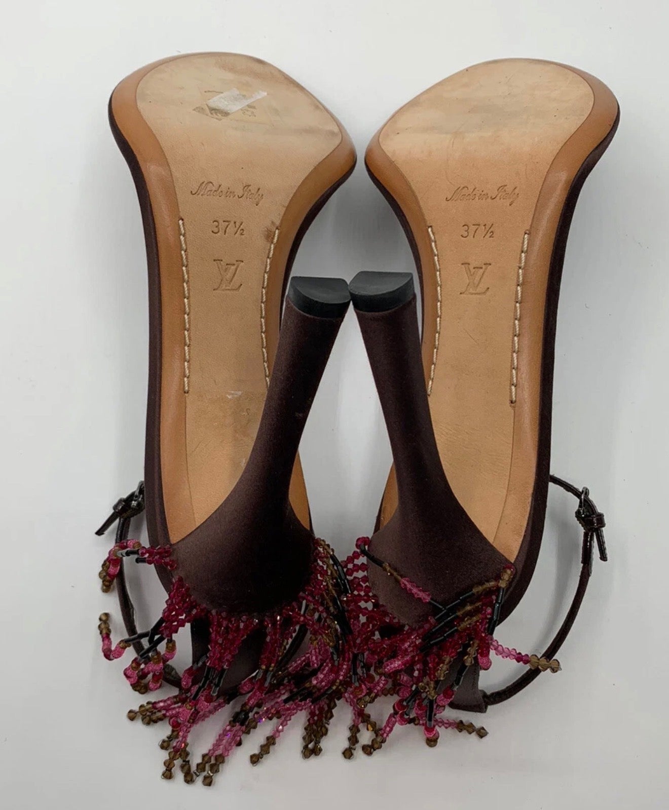 Louis Vuitton 2011 Runway Beaded Chandelier Heels Brand New - 37.5