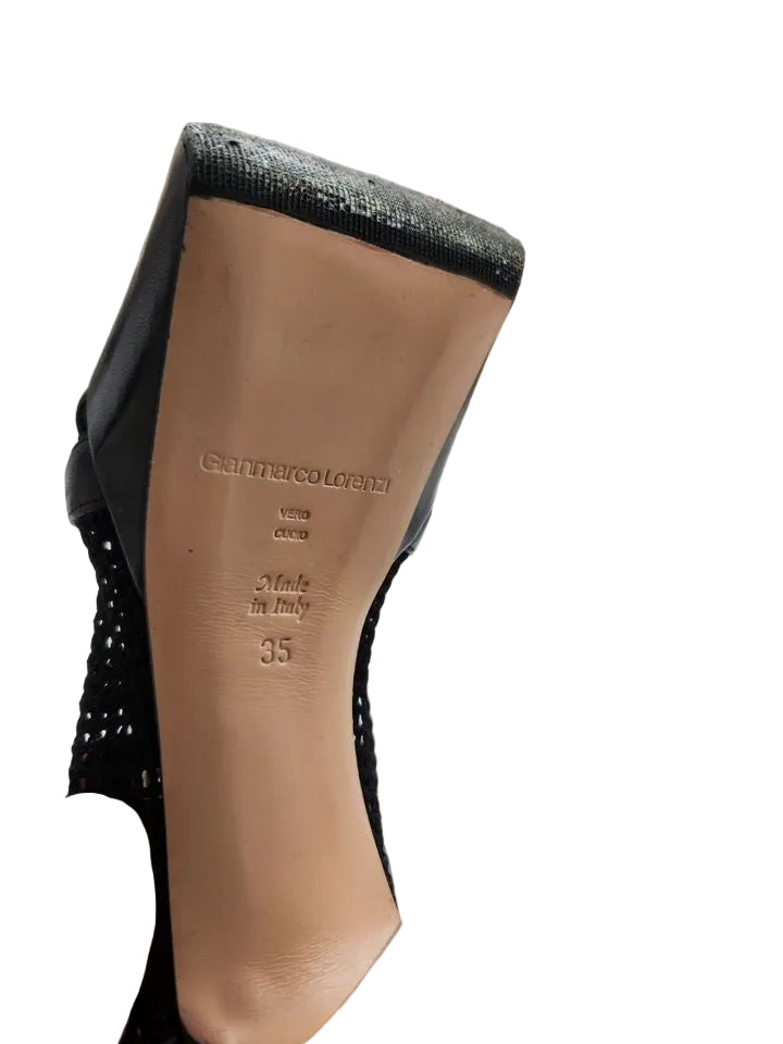 Gianmarco Lorenzi Fishnet Platform Heels - 35/36