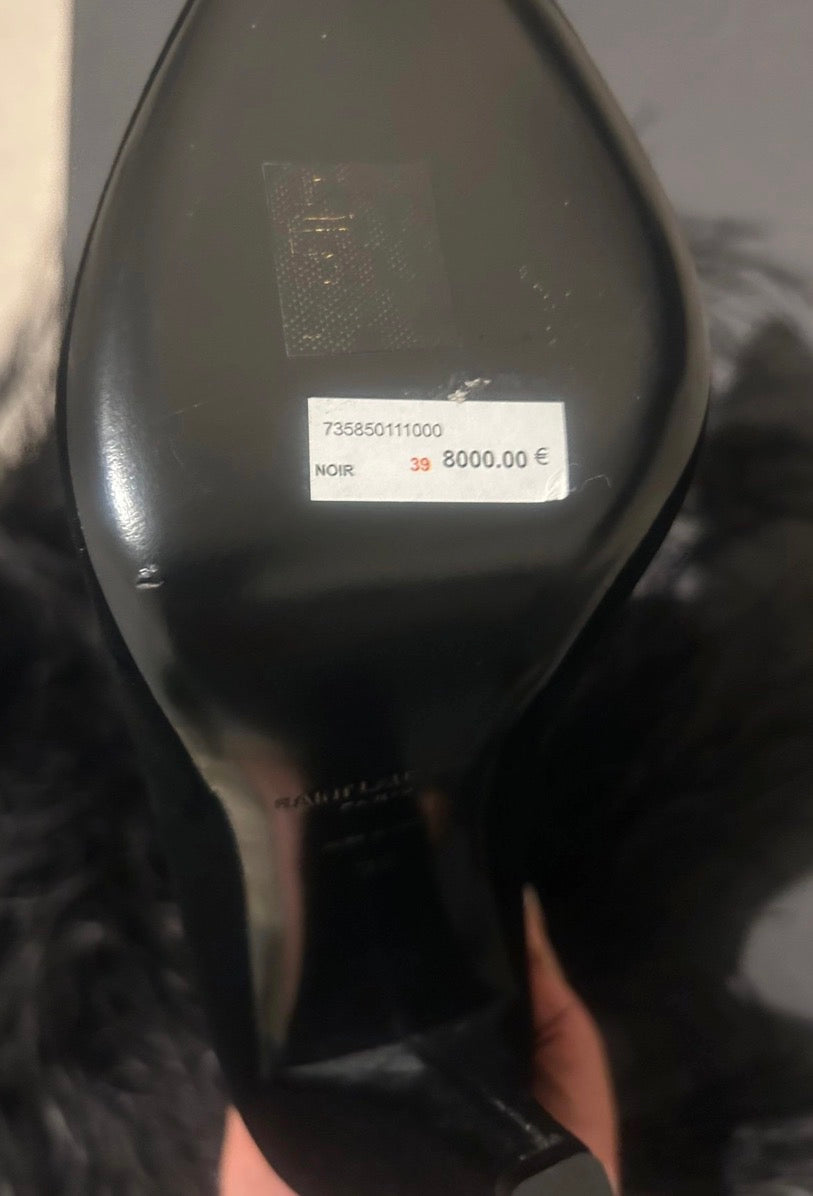 Saint Laurent Yeti Ostrich Feather Boot Brand New - 39