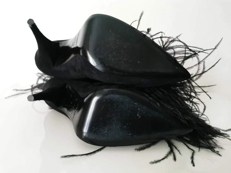 Saint Laurent Zizi Feather Runway Boots - 39