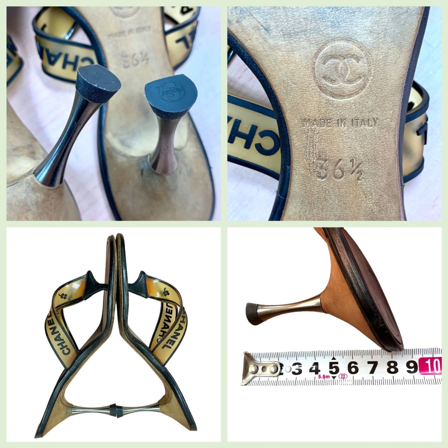 Chanel Jelly Thong Heels - 36.5