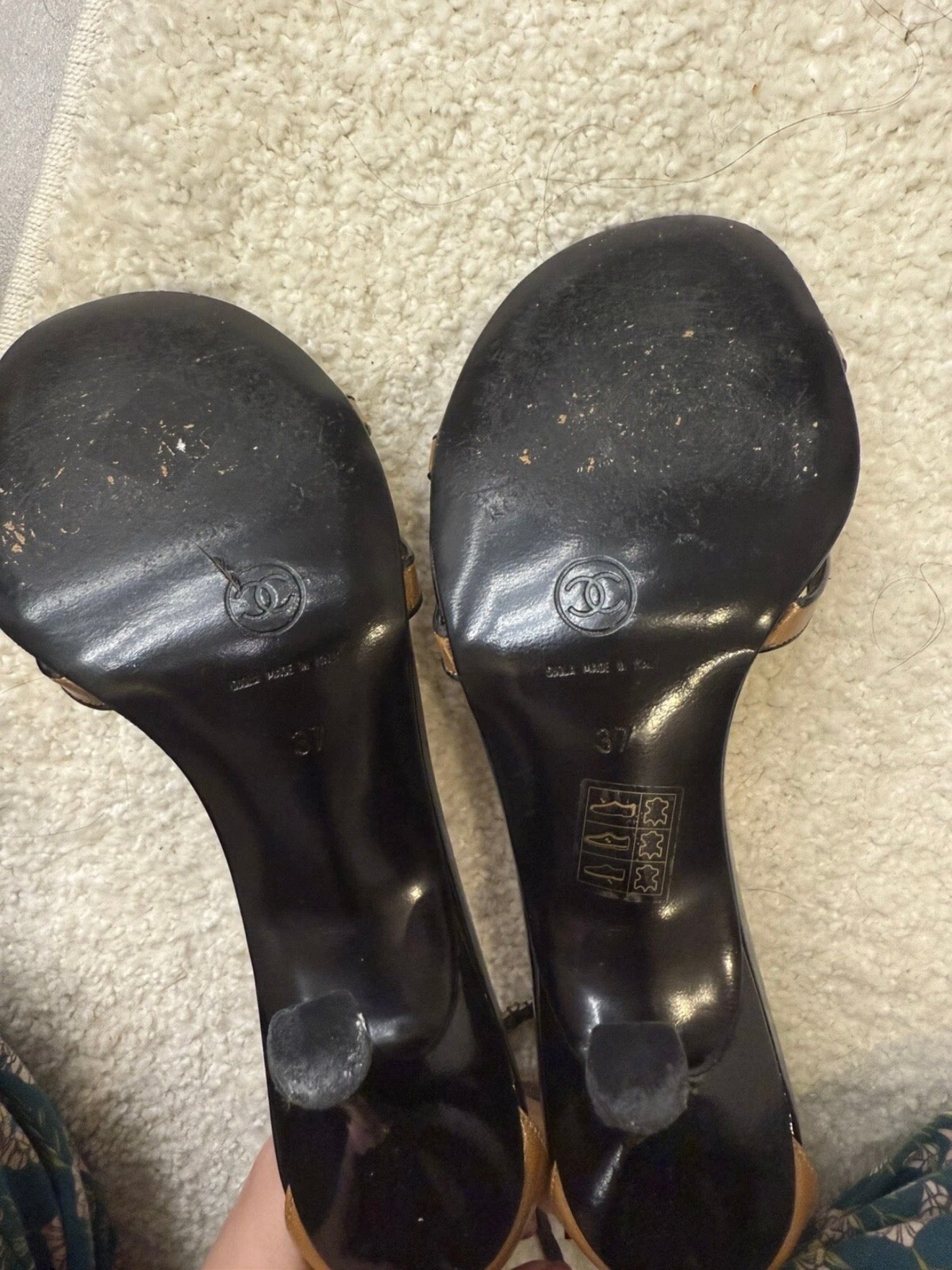 Chanel Charm Rhinestone Heels - 37