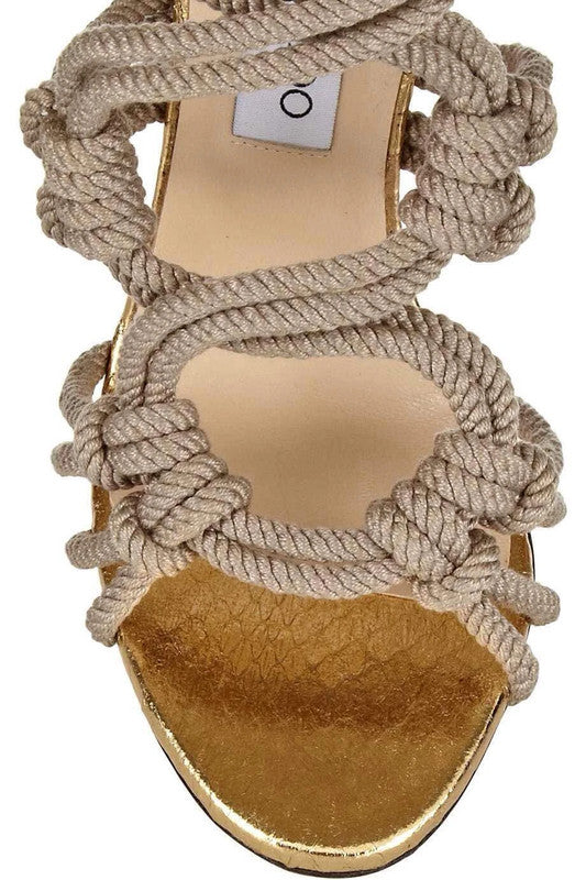 Jimmy Choo Lace Up Rope Boots - 38