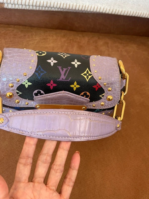 Louis Vuitton x Takashi Murakami Marilyn Bag with Croc detailing ( Rare collectors item)