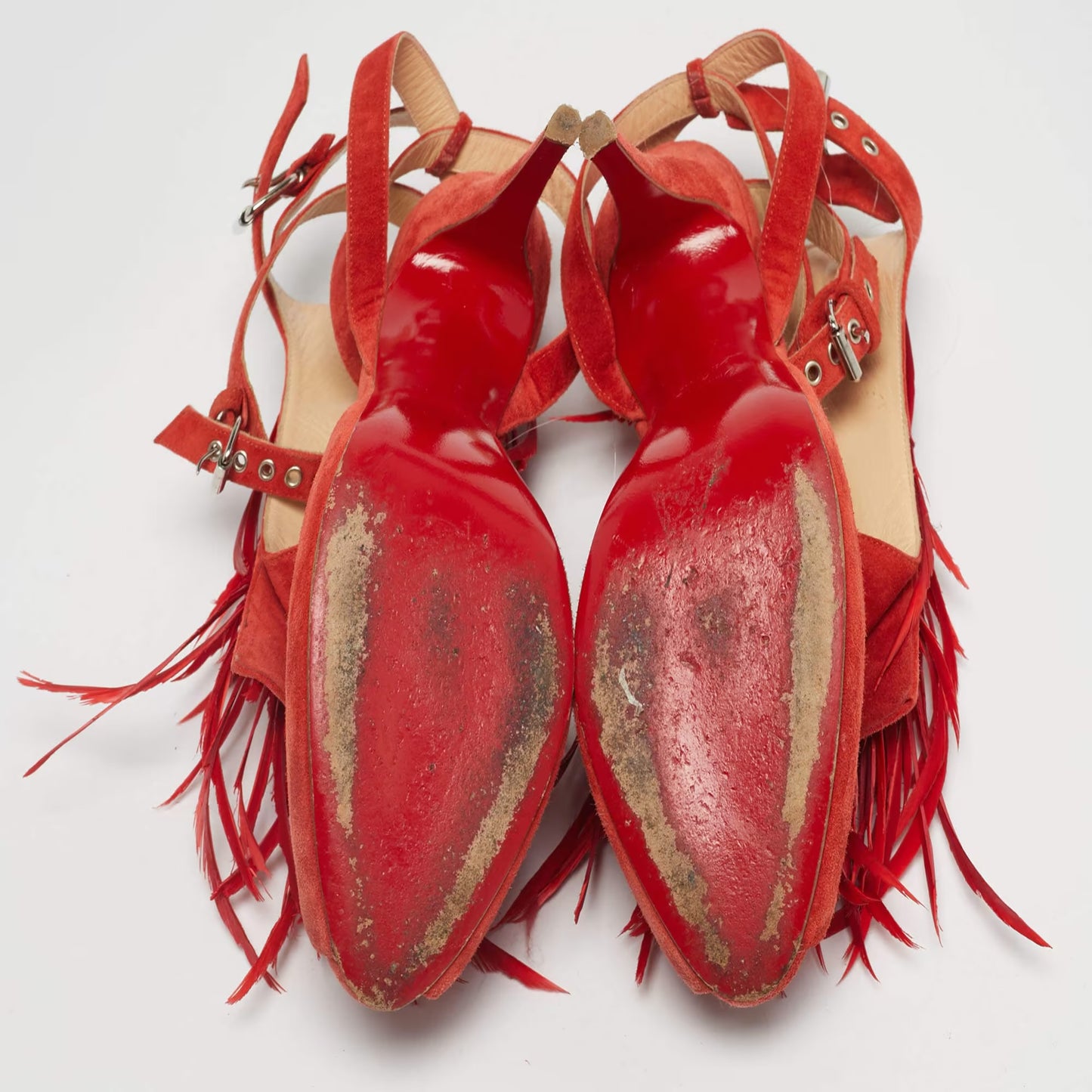 Christian Louboutin Feather Heels Red - 40/40.5