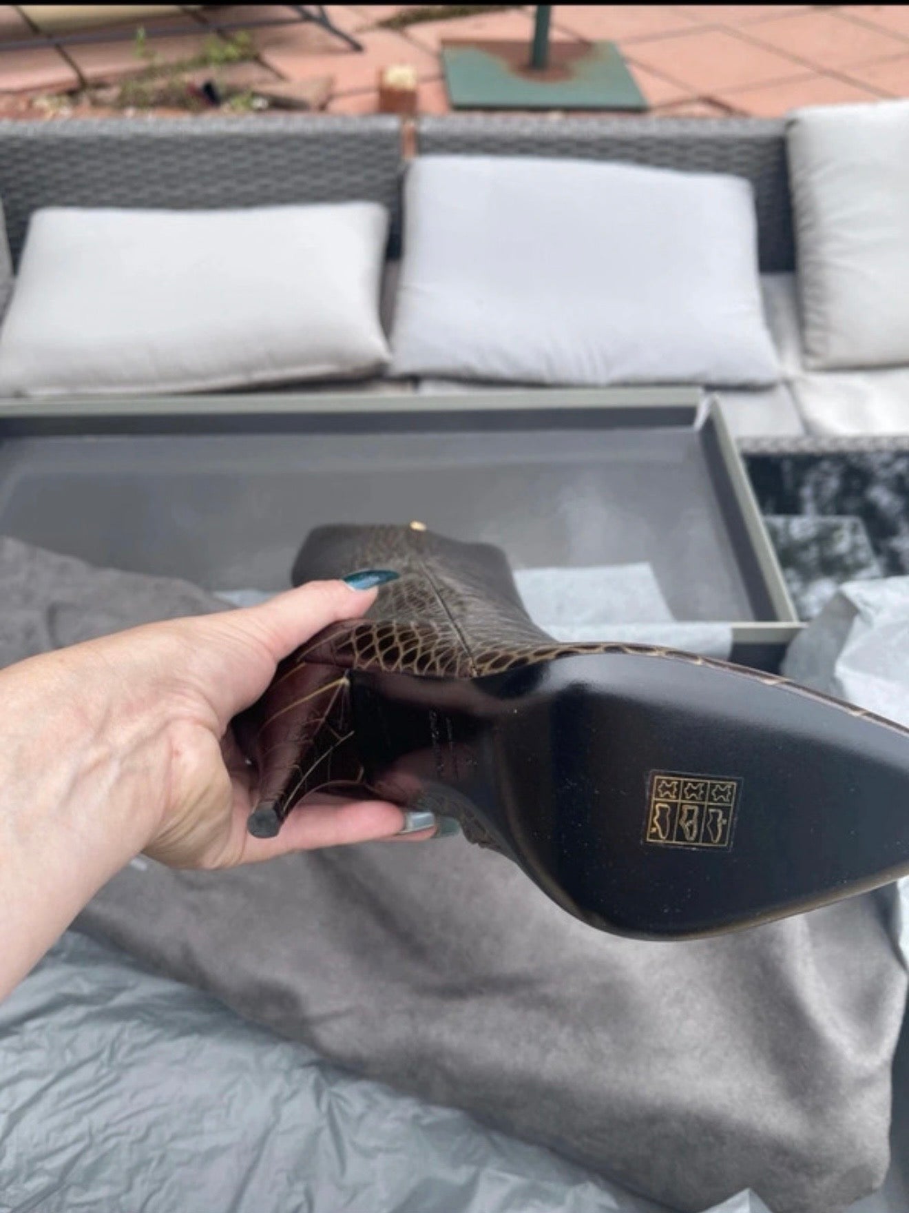 Tom Ford Croc Leather Boots Brand New - 37