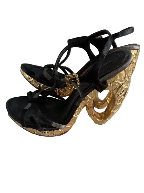 Louis Vuitton S/S 2007 Gold Wedge Heel - 38
