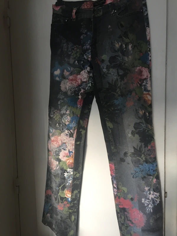 Roberto Cavalli Floral Jeans - S