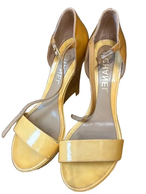 Chanel Patent Wedge Heel - 37, 39 & 40