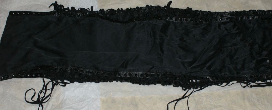 Dolce & Gabbana 2005 Runway Corset Lace Up Satin Dress - M