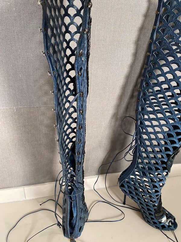 Sergio Rossi Gladiator Boots - 40