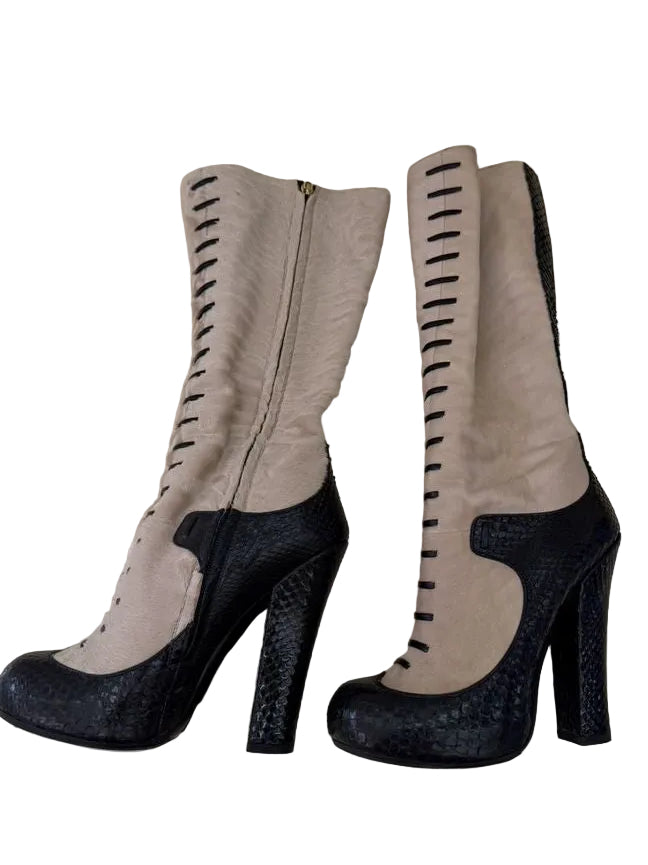 Louis Vuitton F/W 2011/2012 Fetish Boots with Python Trim - 38