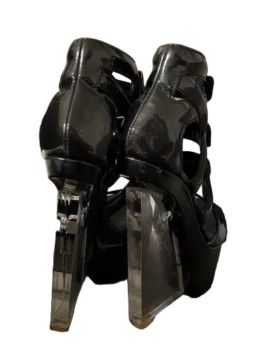 Casadei Perspex Wedge Bootie Heel - 36
