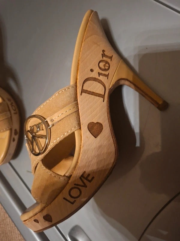 Dior Galliano Peace Heels Beige - 37.5/38