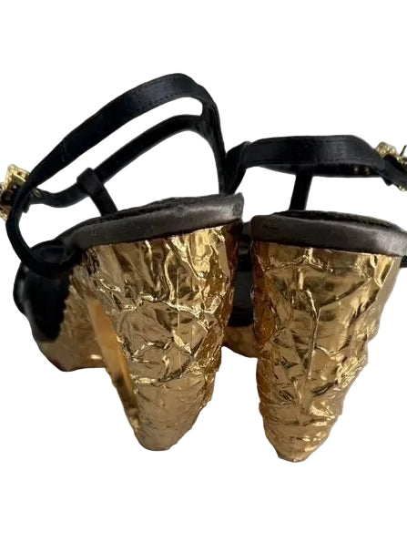Louis Vuitton S/S 2007 Gold Wedge Heel - 36/36.5