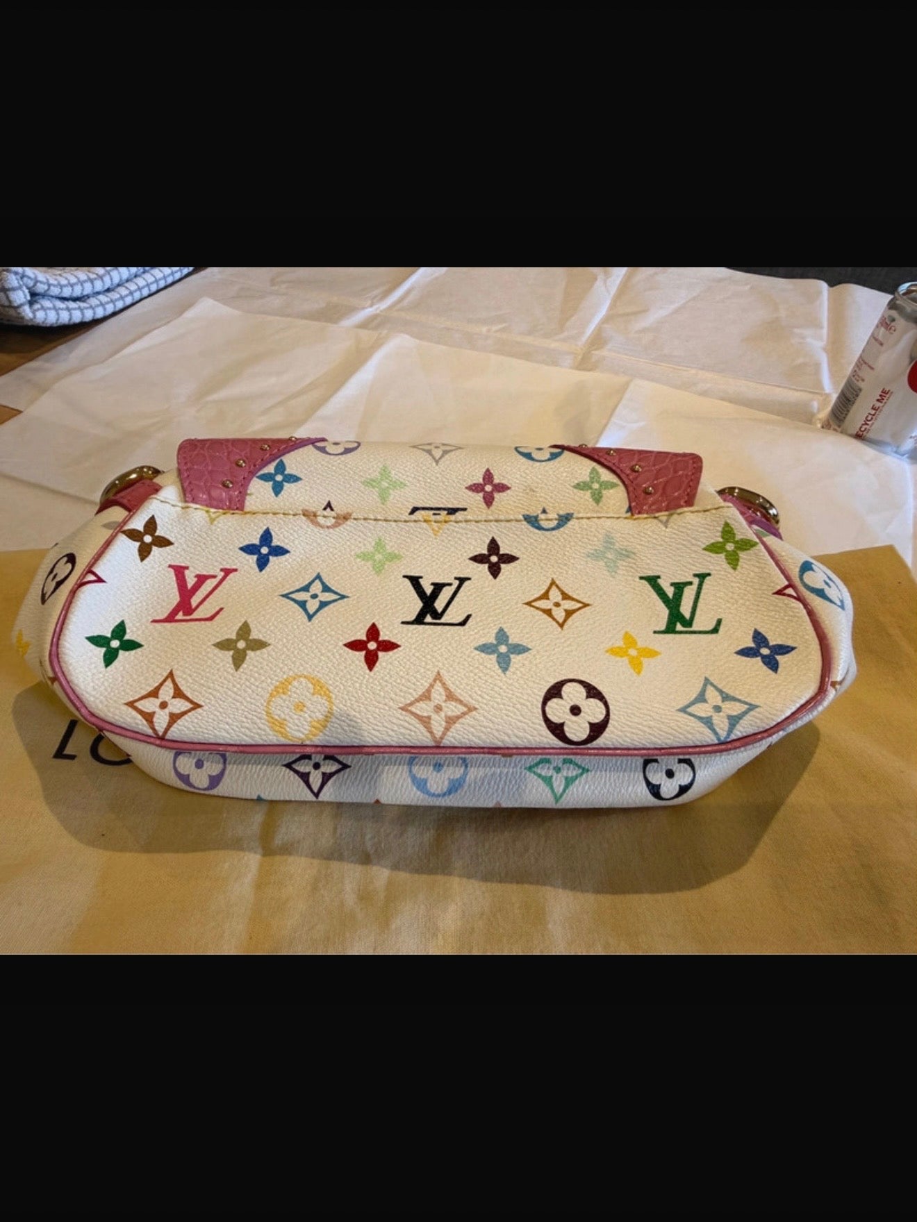 Louis Vuitton X Takashi Murakami Croc Print Marilyn Bag Light Pink