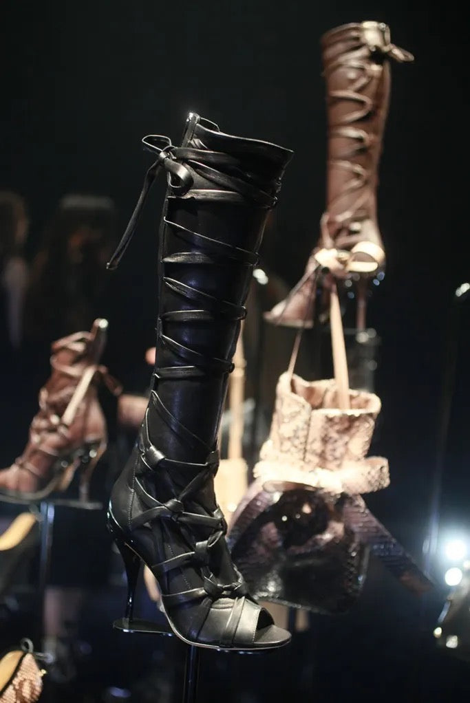 Jimmy Choo Anneli Gladiator Boots Black - 38.5