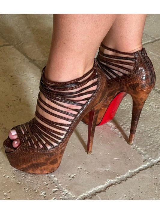 Christian Louboutin Python Zoulou Heels Brand New - 39